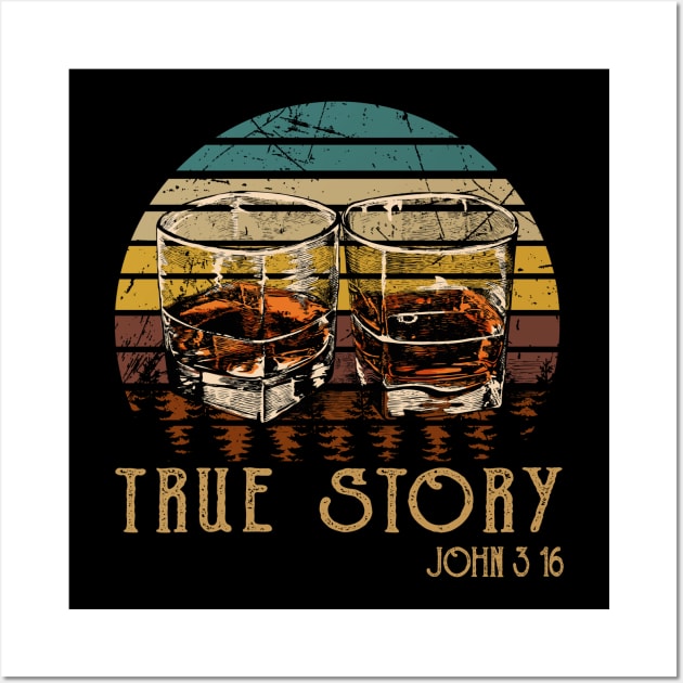 True Story Whisky Mug Wall Art by Beard Art eye